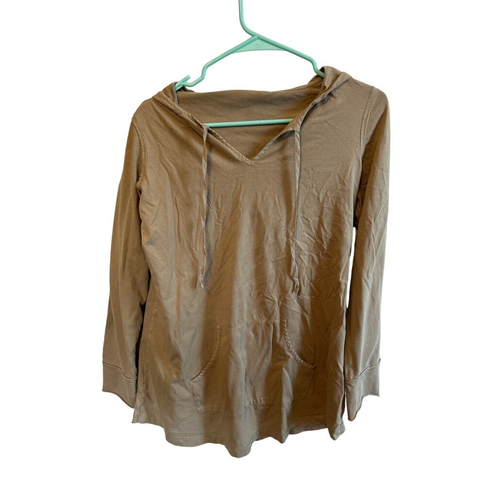J. Jill Tan Hoodie 100% Cotton Hoodie Small